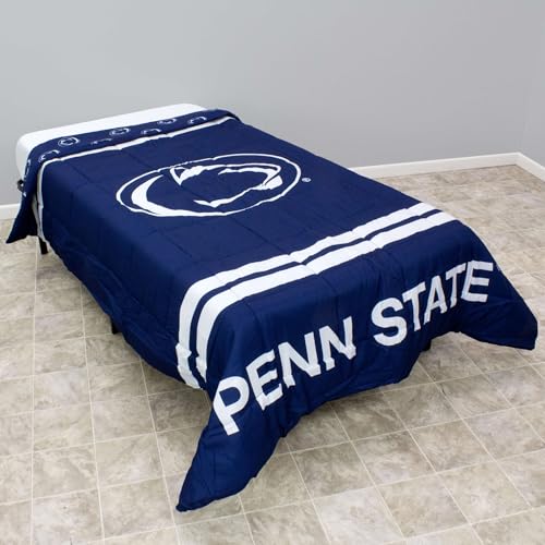 Image of College Covers Everything Comfy Penn State Nittany Lions Reversible Big Logo Soft and Colorful Comforter, Twin