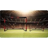 Neo-Sport Bramka Do Piłki Nożnej Dla Dzieci i Dorosłych Z Pokrowcem Na Stelaż 300 x 200 x 120 cm Czarno-Czerwona Kropki