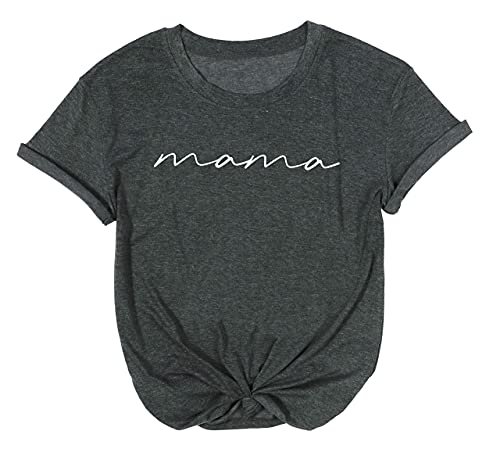 Image of Womens Crewneck Sweatshirt Mama Letter Print Long Sleeve Loose Fashion Pullover Top