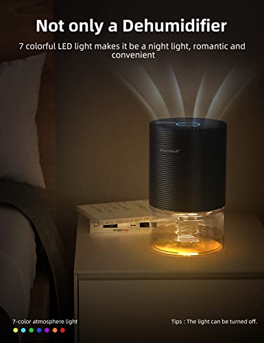 Dehumidifiers, Small Dehumidifiers For Home Bedroom 2300 Cubic Feet With Auto-Off, Ultra-Quiet Mini Dehumidifier With Lights Energy Saving For Basement Bathroom Office Rv #TOP4