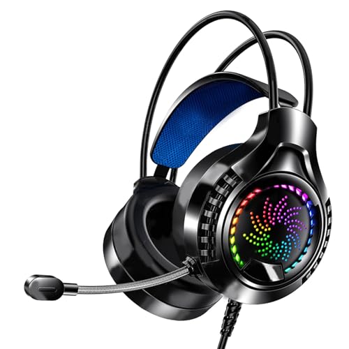 Casque D'ordinateur Filaire Durable 7.1 Channel Sonore RVB Computer Gaming Headphones for Immersif Gaming Experience ABS MATÉRIEL