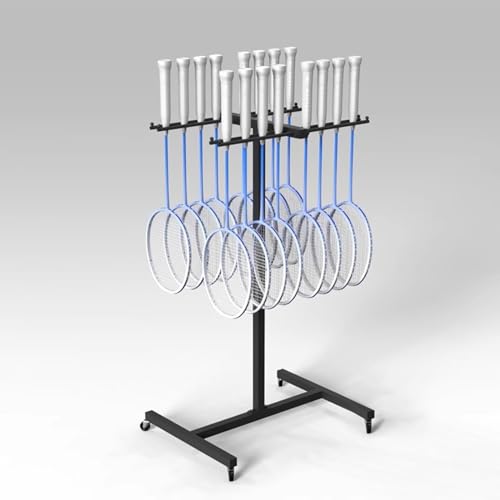 Chariot vertical pour raquettes de badminton et balles de basket
