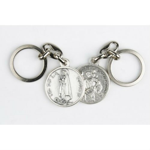 Ilhorin Porte clés Double Face - Saint Christophe/Notre Dame de la Route - Livraison Gratuite