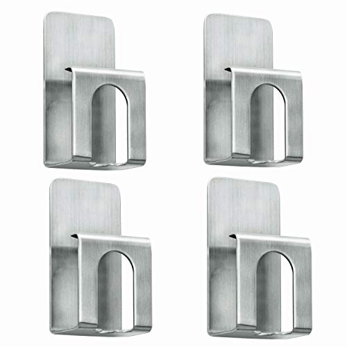 Meiyijia Cepillo de Dientes Titular Montado en la Pared baño storagetooth,Organizador de baño para cepillos dentales,Acero Inoxidable 304 Nunca se oxida,4 Piezas