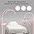 Mznoo Lash Light for Eyelash Tech with Tray, Half Moon Light for Lashes and Estheticians, LED Floor Lash Lamp for Eyelash Extensions, Nail Art, Tattoo Art and Skincare (Pink)