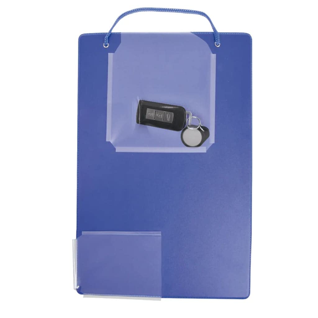 Bolsa para trabajos de taller A4 azul con bolsillo para llaves, 10 unidades