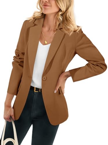 Cicy Bell Womens Casual Blazers Open Front Long Sleeve Work Offic...