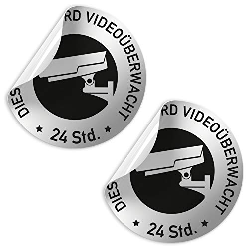 Videoüberwachung Aufkleber – PVC Vinyl 300x200 Mm, Wetterfest Für Außenbereich