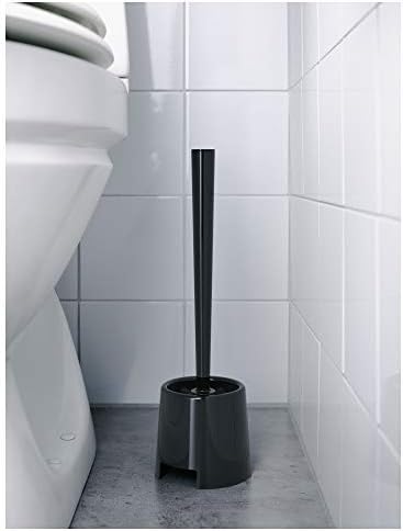 Ikea BOLMEN Black Toilet Brush & Holder - Set of 6