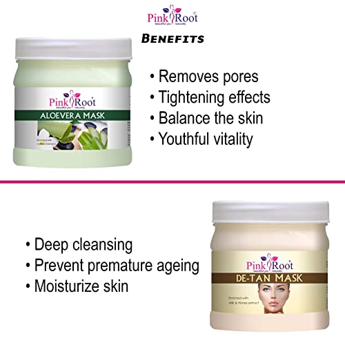 Image of Pink Root Aloe Vera Mask 500gm with Diamond Mask 500gm