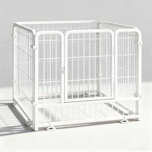 Protector de valla de metal con puerta de seguridad ajustable de 4 y 6 paneles 3