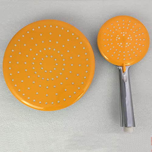 Ensemble de douche plastique ABS orange salle de bains buse de douche pluie et pommeau