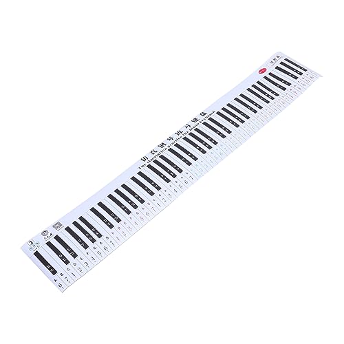 LIGIGWASH 1 Pieza Teclado de piano Pegatina piano de teclado plantilla de teclado de piano cuadro comparativo de pianos tabla de acordes de piano de polivinilo rojo