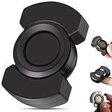MIXTRYS 3 in 1 Metal Fidget Toys for Adults - Fidget Slider Spinner Clicker Haptic with Smooth Stable Spin, Small Desk Spinner Toy for Stress Relief, Premium Zinc Alloy, Black