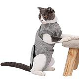 Doglemi Combinaison de récupération chirurgicale pour chats et chiens avec col en E et boucle élastique pour plaies et maladies de peau