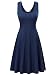 FENSACE Women's Sleeveless Scoop Neck Summer Beach Midi A Line Tank Dress