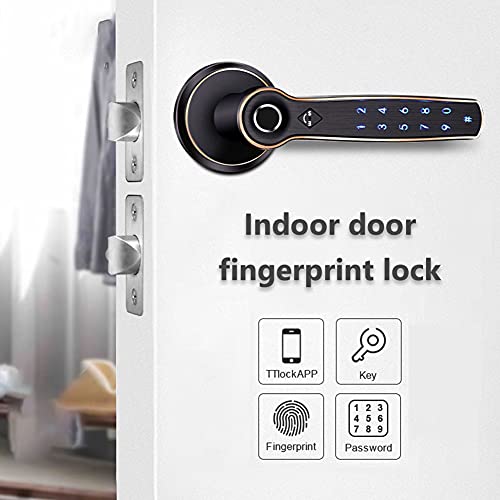 Fechadura de porta com impressão digital inteligente Teclado biométrico inteligente com senha de blo