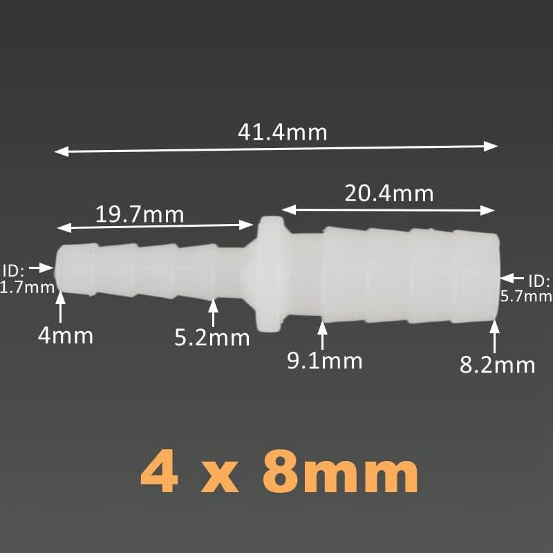 5 ~ 500 pezzi 4 6 8 10 12 mm connettore di riduzione acquario serbatoio pompa aria giardino irrigazione tubo giunzione - 200 pezzi, da 6 a 10 mm-200 pezzi, da 6 a 8 mm