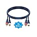 STEREN RCA Cable Car Audio - RCA Cables - RCA Subwoofer Cable - RCA Home Theater Projector - RCA Projector - Audio Video Cables - Stereo Audio Cable - 3 ft - 0.9 Meters - 2 Male to 2 Male 254-210BL