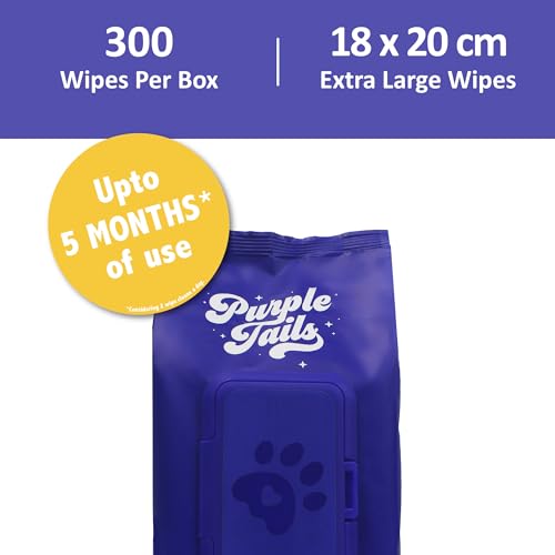 Image of Canada Dog Wipes - 300 Dog Wipes for Paws and Butt, Fur, Ears - Plant-Based Pet Wipes with Aloe Vera, Shea Butter for Puppies, Large Dogs, Cats - 3 x 100 Pack