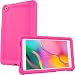 Produktbild TECHGEAR Bumper Hülle Passt Samsung Galaxy Tab A 8.0 2019 (SM-T290 / T295) [Kinderfreundlich] Tough Schutzhülle Silikon Soft Shell Anti-Rutsch-Shockproof verstärkte Ecken + Displayschutzfolie - Rosa