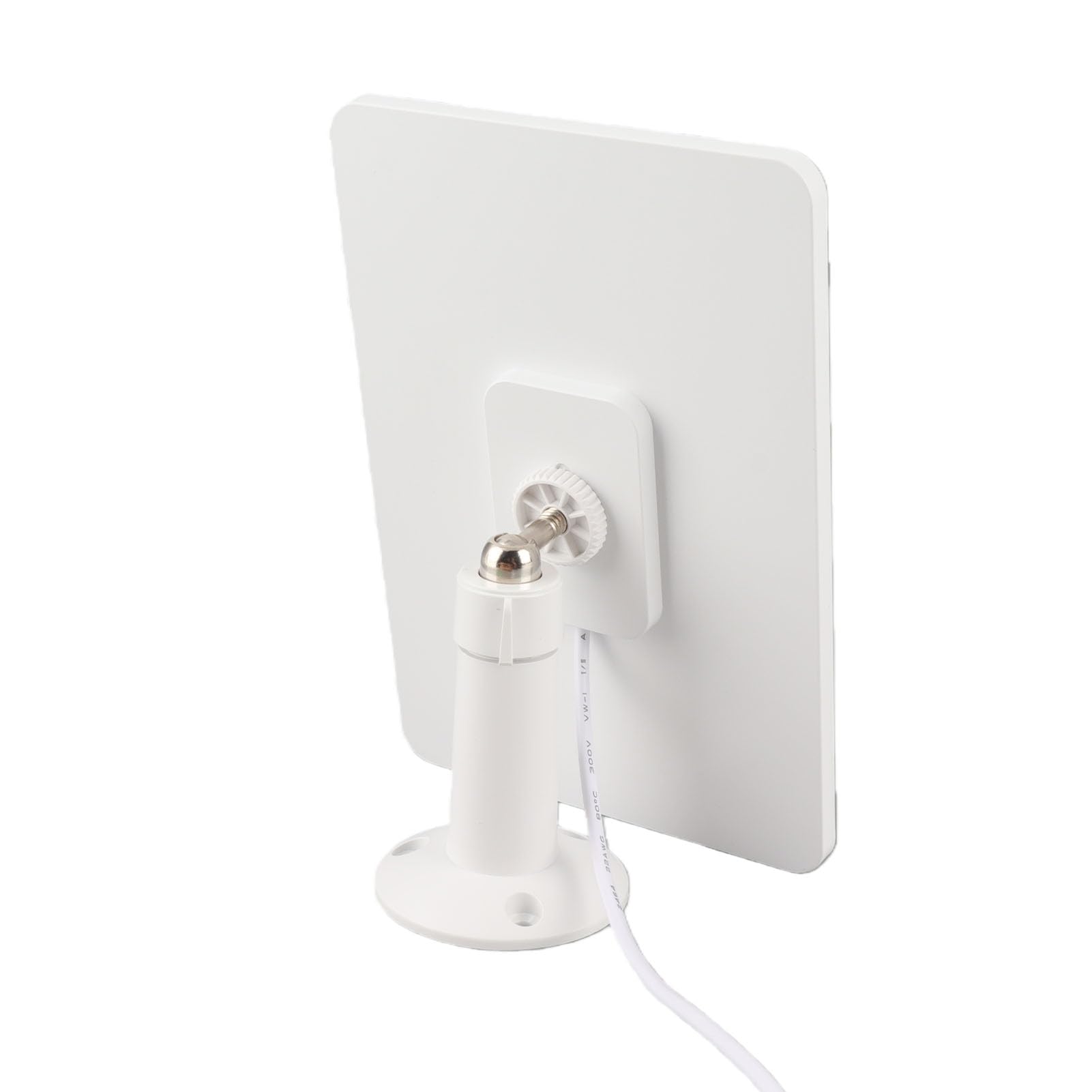 Panneau de Charge Solaire en Silicium Monocristallin, Alimentation Stable 5 V 4 W pour Caméra avec Rotation à 360° – Idéal pour les Caméras de Surveillance (WHITE)