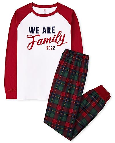 The Children's Place Baby Holiday Pajamas, Cotton, We are Family 22, Large (Adult)