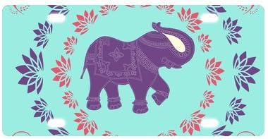 License Plate for Car Design Strong and Tall Elephant Metal (New)