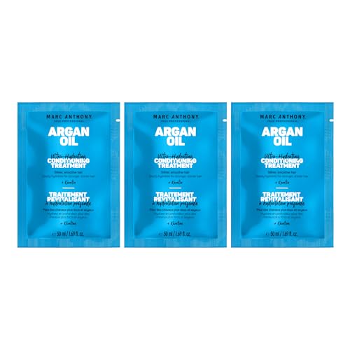 Marc Anthony Deep Conditioning Hair Mask for Dry & Damaged Hair, Grow Long Biotin - Argan Oil, Caffeine & Keratin Anti-Frizz Leave-In Repair Treatment For Split Ends & Breakage 10.4 oz