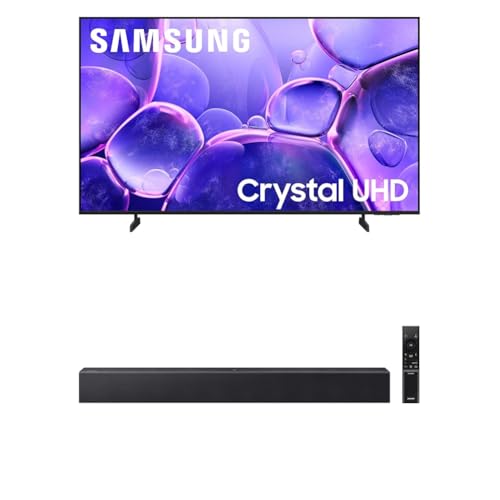 Image of Samsung 43-Inch Class Crystal UHD U8000F 4K Smart TV (2025 Model) Endless Free Content, Crystal Processor 4K + Samsung B-Series Soundbar HW B400F 2.0 ch Soundbar with Built in Subwoofer (2025 Model)