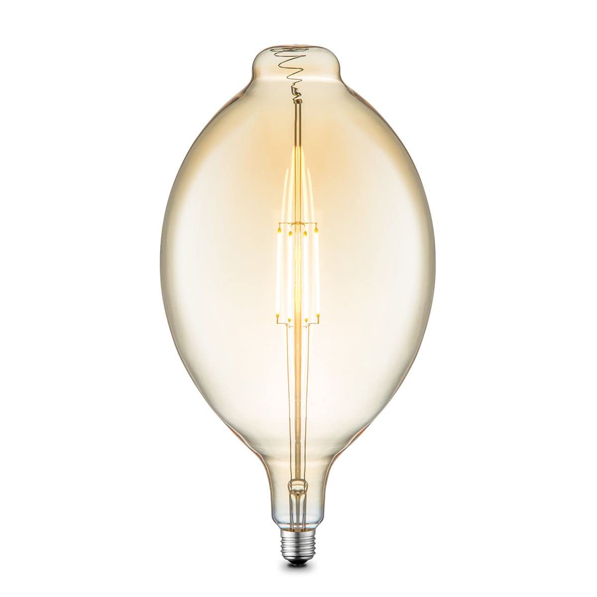 home sweet home collection Edison Vintage E27 | fuente de luz LED filamento Carbon | G180 Oval lámpara LED | Ámbar | Regulable | 4W 400lm 2700K | luz blanca cálida | Apto para casquillos E27