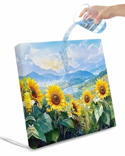 2 Pack Sunflower Summer Waterproof Cushion Covers with Ties, Outdoor Patio Chaise Lounge Chair Seat Cushion Slip Covers Replacement(Only Cover) Spring Field Vintage Botanical Flowers 20