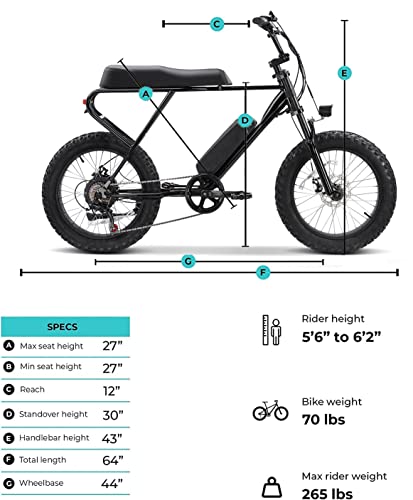 Fat Tire Electric Bike 20x4.0 Inch 48V Electric Mountain Bike Shimano 6-Speed E-Bike 3 Riding Modes - Image 4