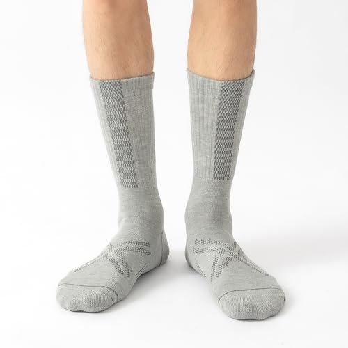 JOYNÉE 12 Pairs Mens Athletic Crew Socks Cushioned for Men Sports Running-Arch Support,Multicolor 4,Sock Size:10-13 5