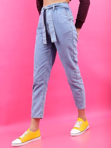 Image of Tokyo Talkies Women's Mom Fit Cropped Jeans| Mid-Rise| Jeans Pant