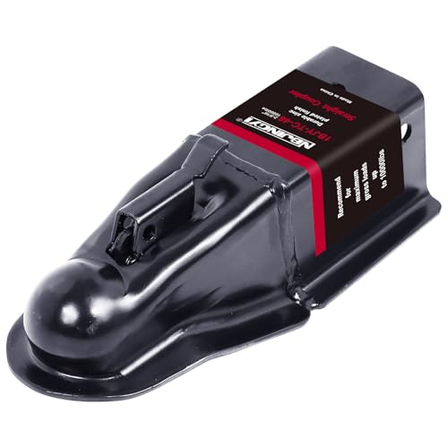 Straight Trailer Coupler 2-5/16 Ball 3 Channel Width 14000 LBS Trailer Tongue Coupler Black