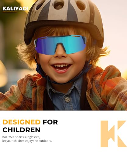 KALIYADI Polarized Youth Baseball Sunglasses: Kids Sunglasses for Boys Girls Sports Cycling Running Age 3-12 UV400 Protection2