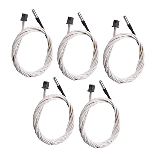 JECOMPRIS 5pcs Hot End Resistance Thermistor Ntc100k 3d Printer Accessories Precision Temperature Measurement Plastic St