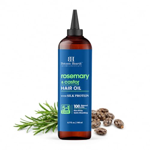 Botanic Hearth Rosmarin & Rizinus Haaröl -Nährende & stärkende Pflege für dicker aussehendes Haar -198ml
