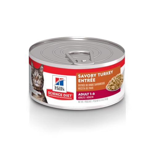 Hill's Science Diet Adult Savory Turkey Entre Canned Cat Food, 5.5 oz, 24-pack