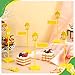 Colingmill 6 Pcs Street Sign Lamp Post Centerpiece Wooden Lamp Post with Street Party Sign Sticker for Toy Decor Friend Birthday Party Supplies Decoration(Yellow)