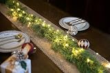 PARTY JOY Guirlande De Pin, Guirlandes De Noël pour La Décoration, Guirlande De Pin Artificiel avec Lumières, Guirlande Fleur, pour Décoration De Maison, Intérieur Et Extérieur (190 cm)