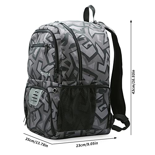 Zoea Youth Soccer Bags - Boys Girls Backpack For Soccer, Basketball & Football & Volleyball With Ball Compartment (Camouflage Black) #TOP1