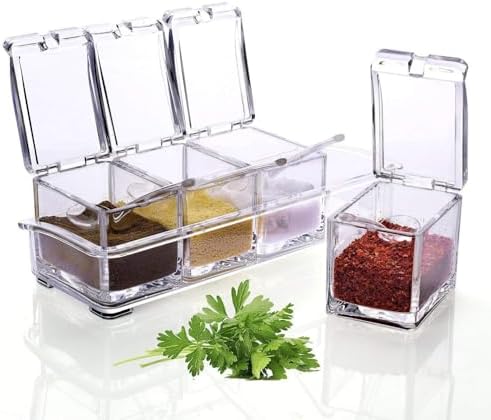 Organizador de Temperos para Cozinha, Porta Condimentos em Acríli...
