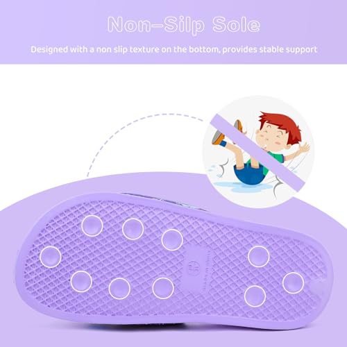 Image of WateLves Girls & Boys Slide Sandals Kids Summer Slippers Slip On for Outdoor Beach Pool Shower (Little Kid /Big Kid)