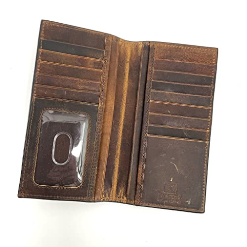 Twisted X WALLET DISTRESSED BOMBER X (Brown)2