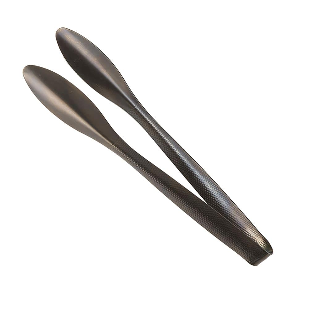 Vintage Black Hammered Serving Tongs by American Metalcraft – Stainless Steel, Black, Model BLHT1
