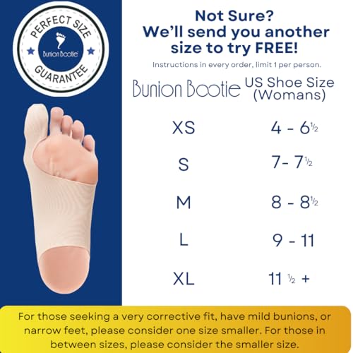 Bunion Corrector for Women Big Toe Straightener. Ultra-Thin Corrective Socks for Inside Any Shoe. Flexible Brace for Hallux Valgus. Day & Night Splint for Crooked, Overlapping Toes (XLarge-Left)