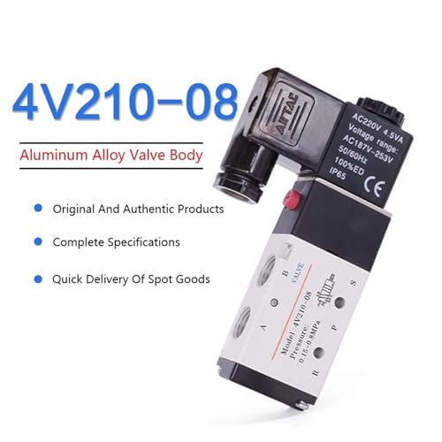 Électrovanne pneumatique AIRTAC 4V210-08 de commande directionnelle 24V