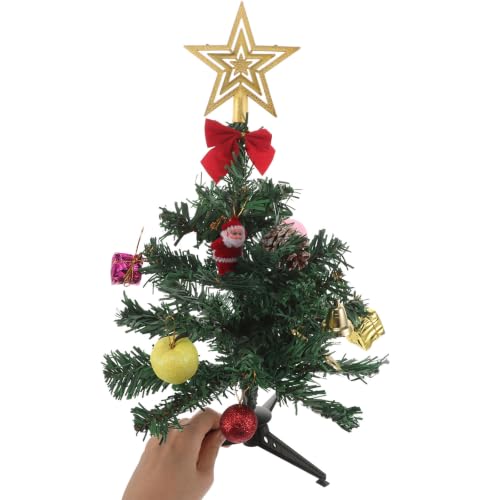 Mini sapin de Noël artificiel stable pour petits espaces sans perte d'aiguilles x2